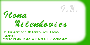 ilona milenkovics business card